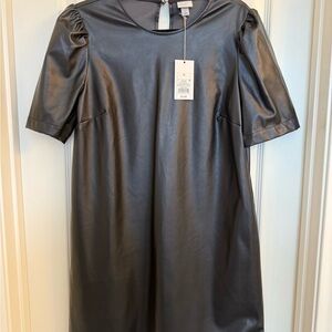 a new day Black Faux Leather Mini Dress